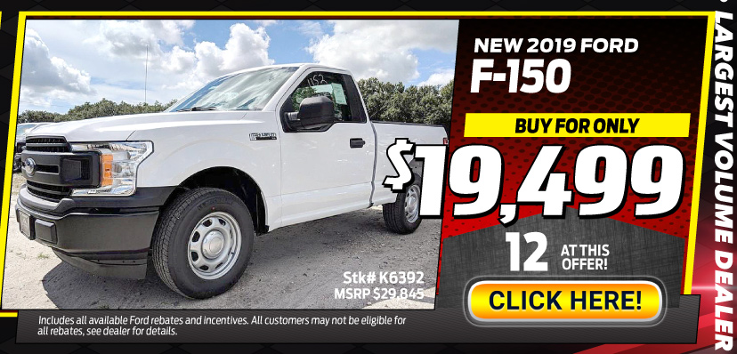New 2019 Ford F-150 Regular Cab
