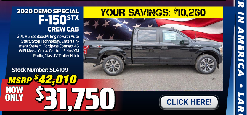 New 2020 Fird F-150 STX Crew Cab